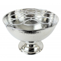 52538-LARGE STAINLESS STEEL HAMMERED PUNCH BOWL
